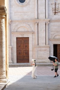Turisti a Pienza